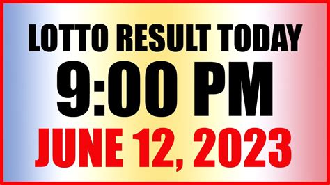 Lotto results for June 12, 2023 .